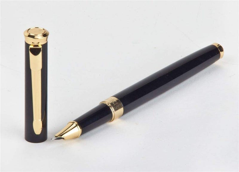 Dryden Designs Fine Nib Fountain Pen - Includes 24 Ink Cartridges - 12 Black and 12 Blue - Emerald Green - Smooth Elegant Writing with Fine Nib and Ink Converters - Image 3